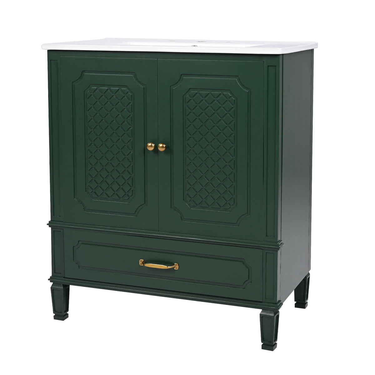 Bathroom Vanity With Sink, Soft Closing Door, Multi Functional Storage