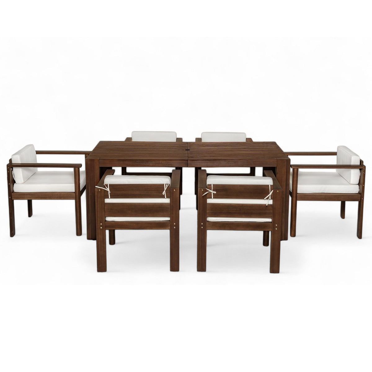 TREXM 7-Piece Patio Dining Table Set for 6