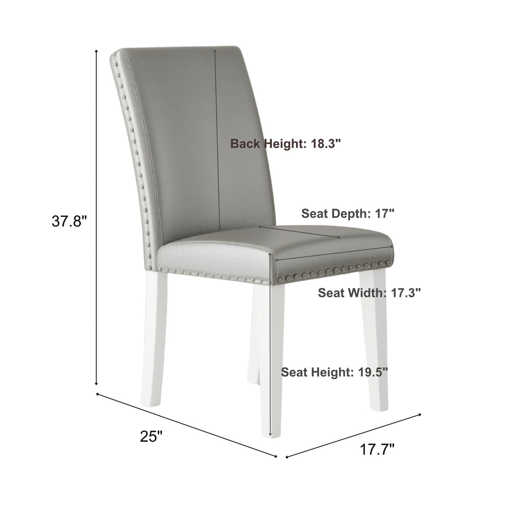 Upholstered Dining Chair With High Back Design (Set of 2)