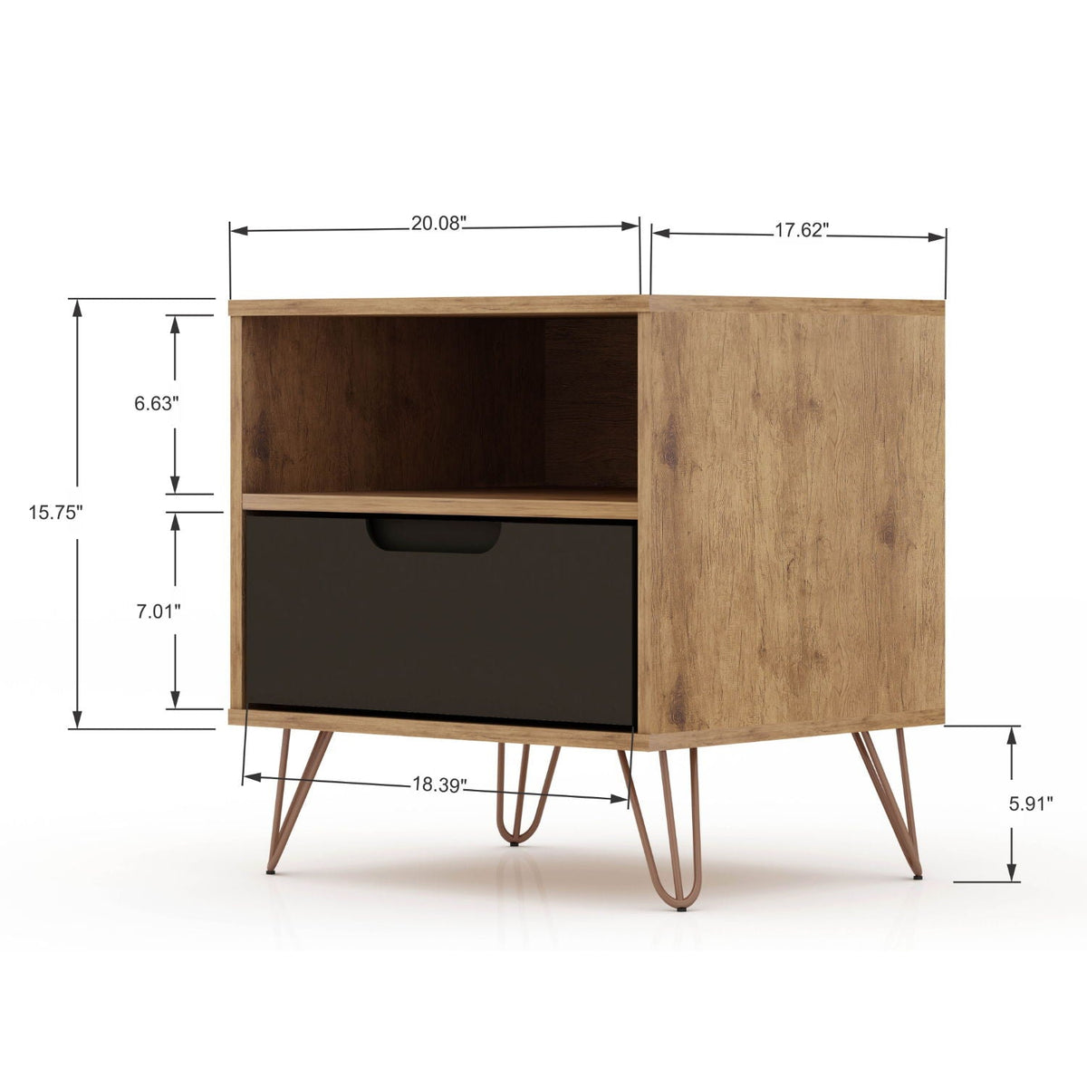 Rockefeller - Nightstand With 1 Drawer