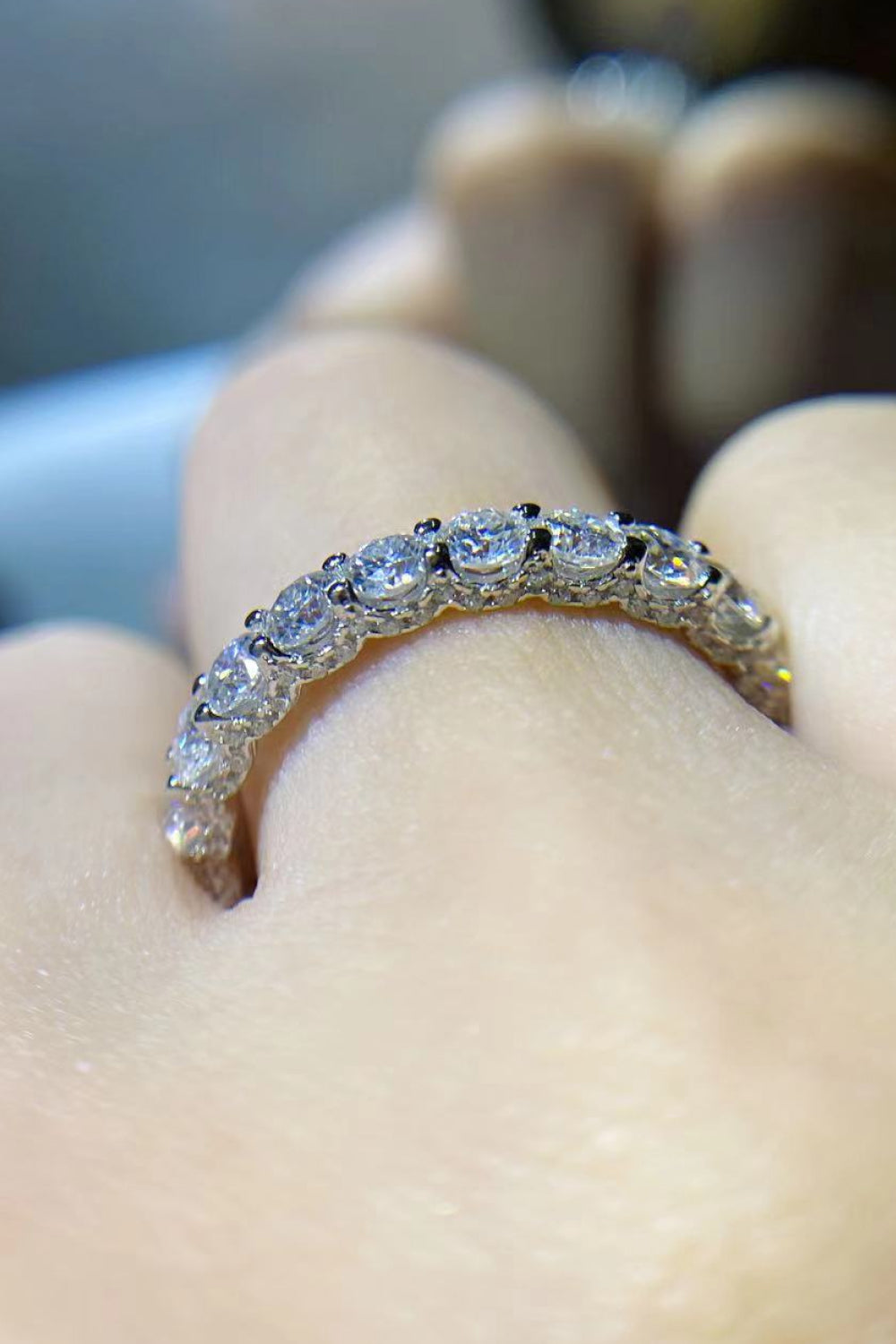 You've Got It 1.5 Carat Sparkala™ Eternity Ring (Platinum Over Pure Sterling Silver)