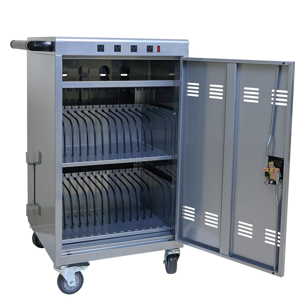 Mobile Charging Cart For Tablets Laptops 35, Device Capacity Matt Metal