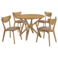 Barlow - 5 Piece Round Dining Set With Chairs - Walnut