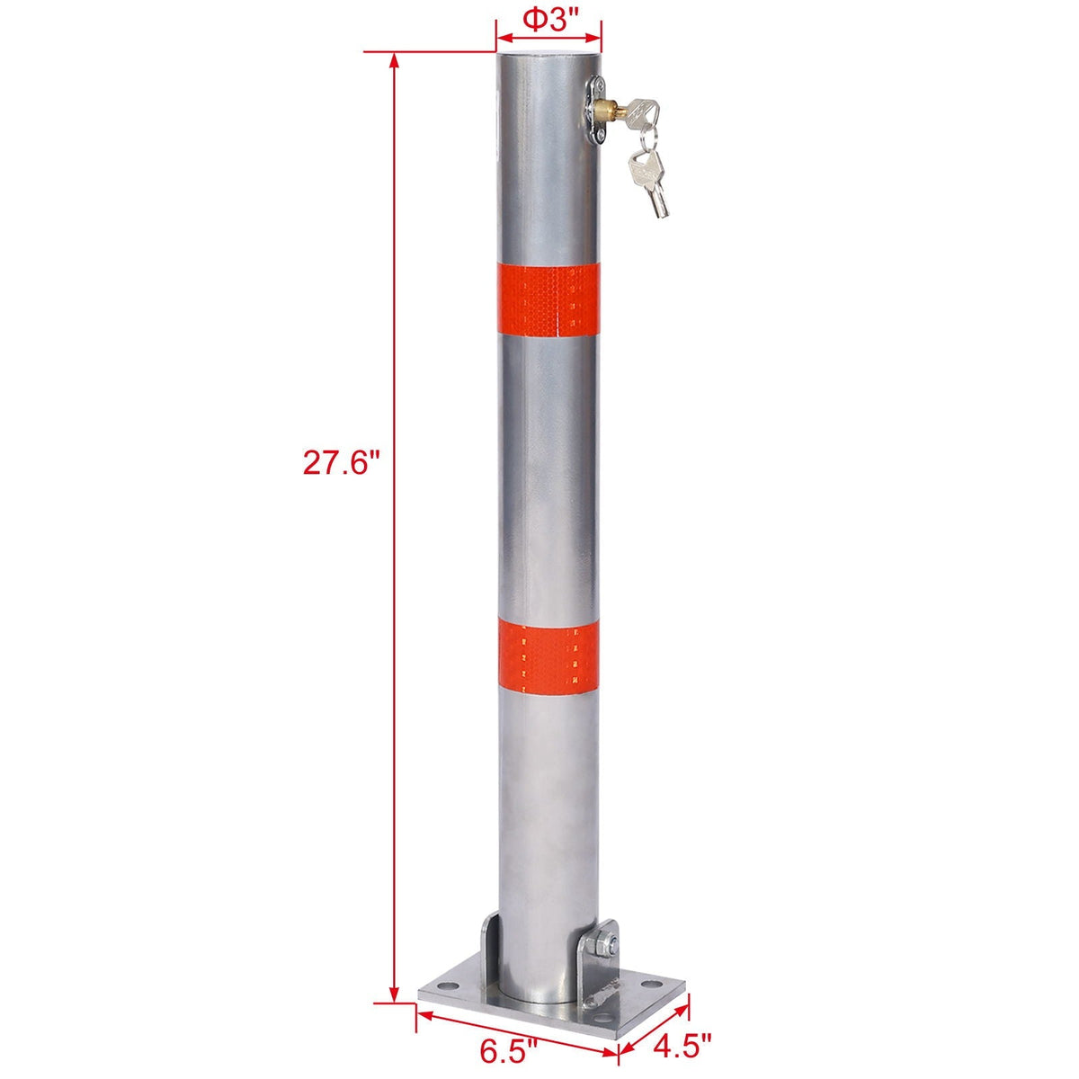Parking Bollard Pole Barrier With Lock for Car Parking Protection