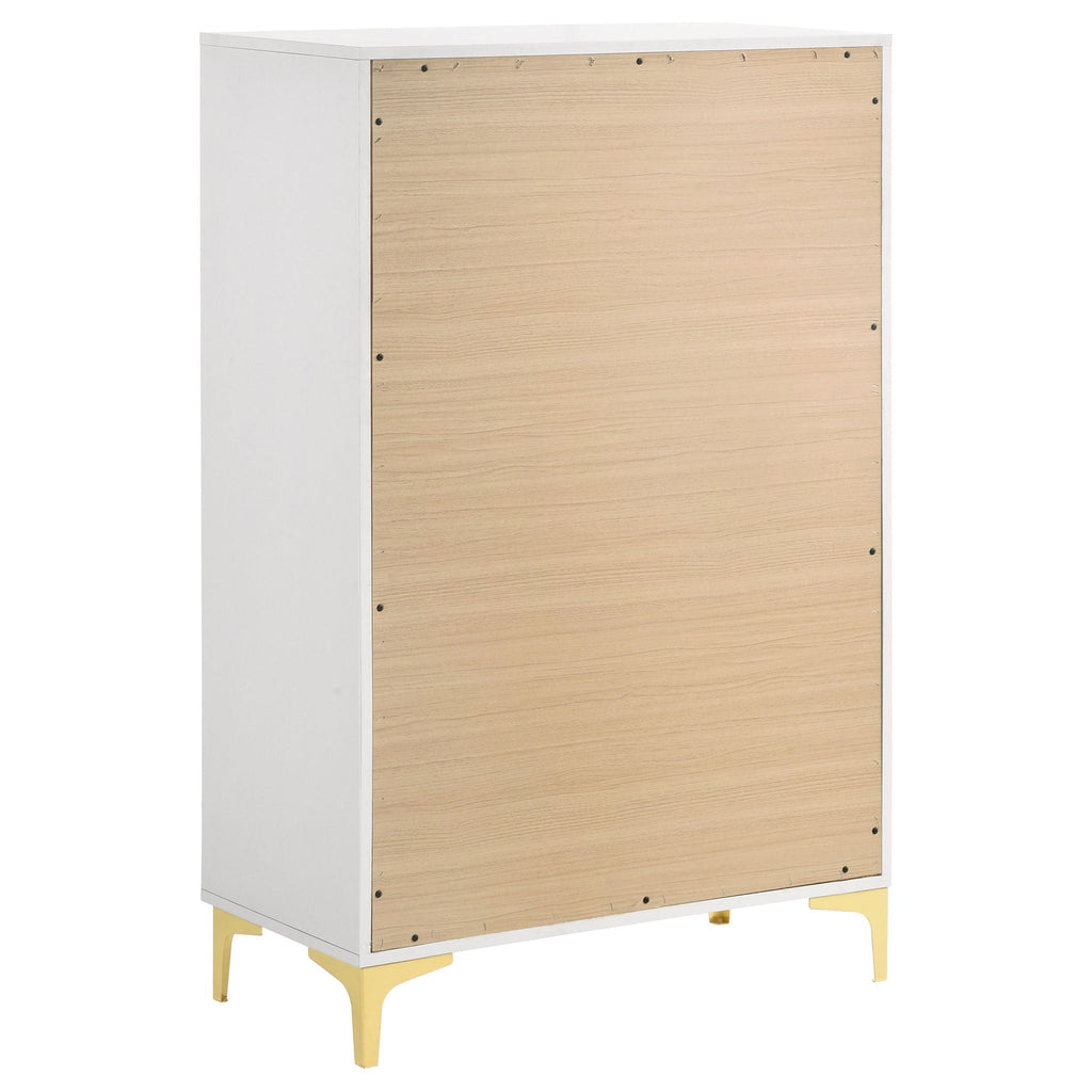 Karena - Rectangular 5 Drawer Chest - White