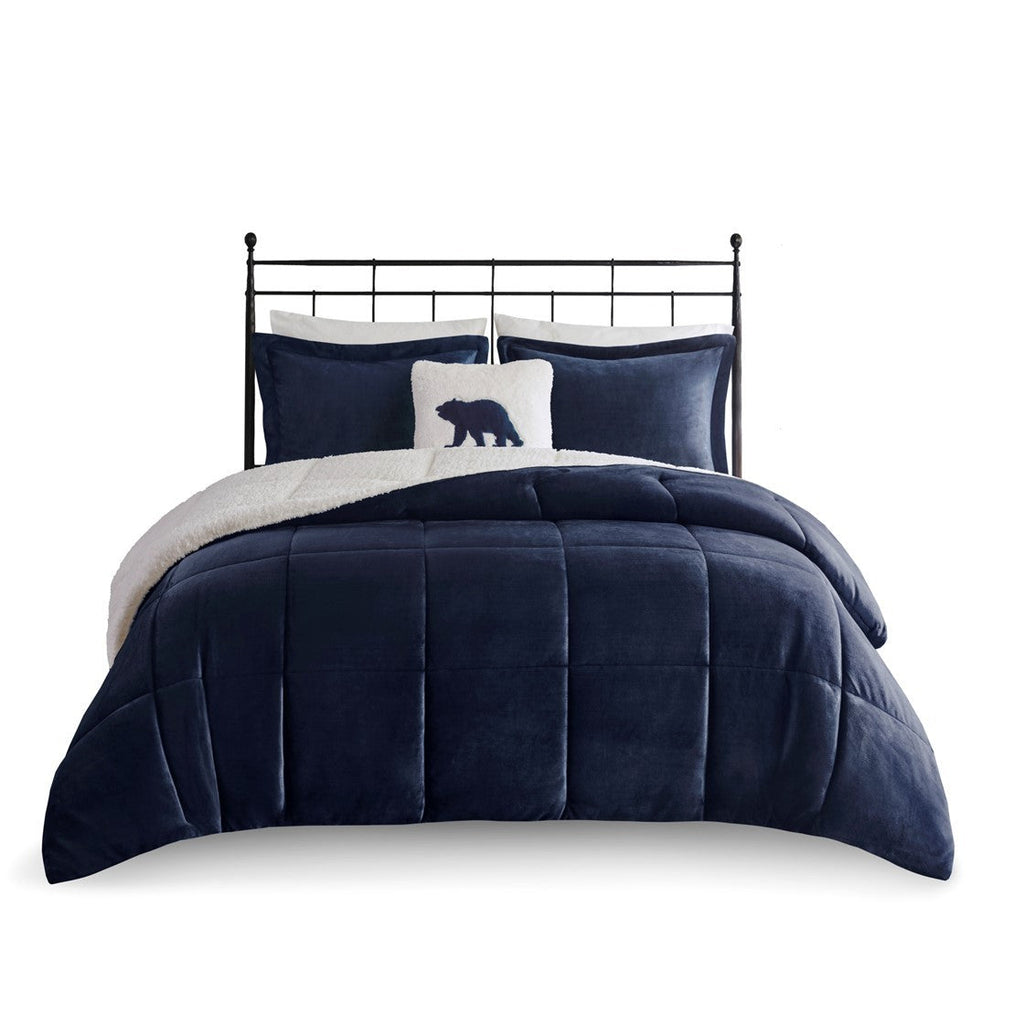 King Plush to Sherpa Down Alternative Comforter Set