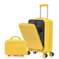 14'/20' 2-Piece ABS Spinner Wheel Luggage Set with Combination Lock