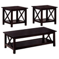 Merlot 3 Piece Occasional Set - Brown