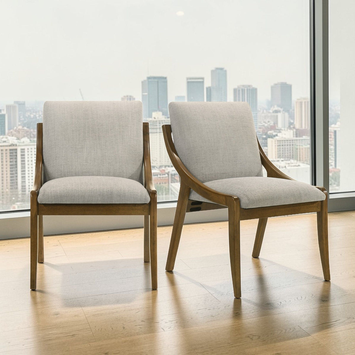 Danzel - Side Chair (Set of 2) - Gray / Oak