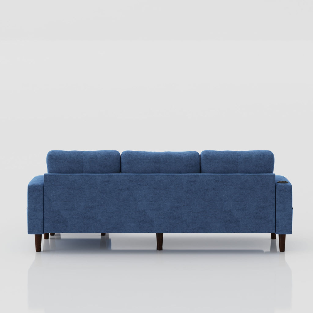 3 Seater Convertible Combination L Shaped Sofa With Footstools With Storage