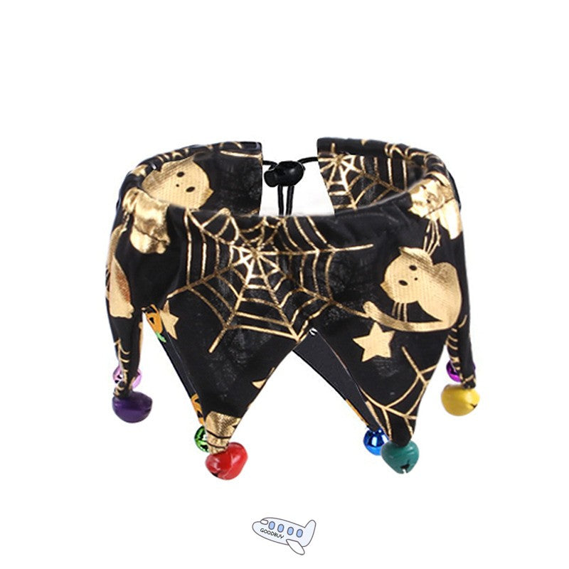 Halloween Collar Children Witch Hat Pet Dog Cat Funny Party Cospl