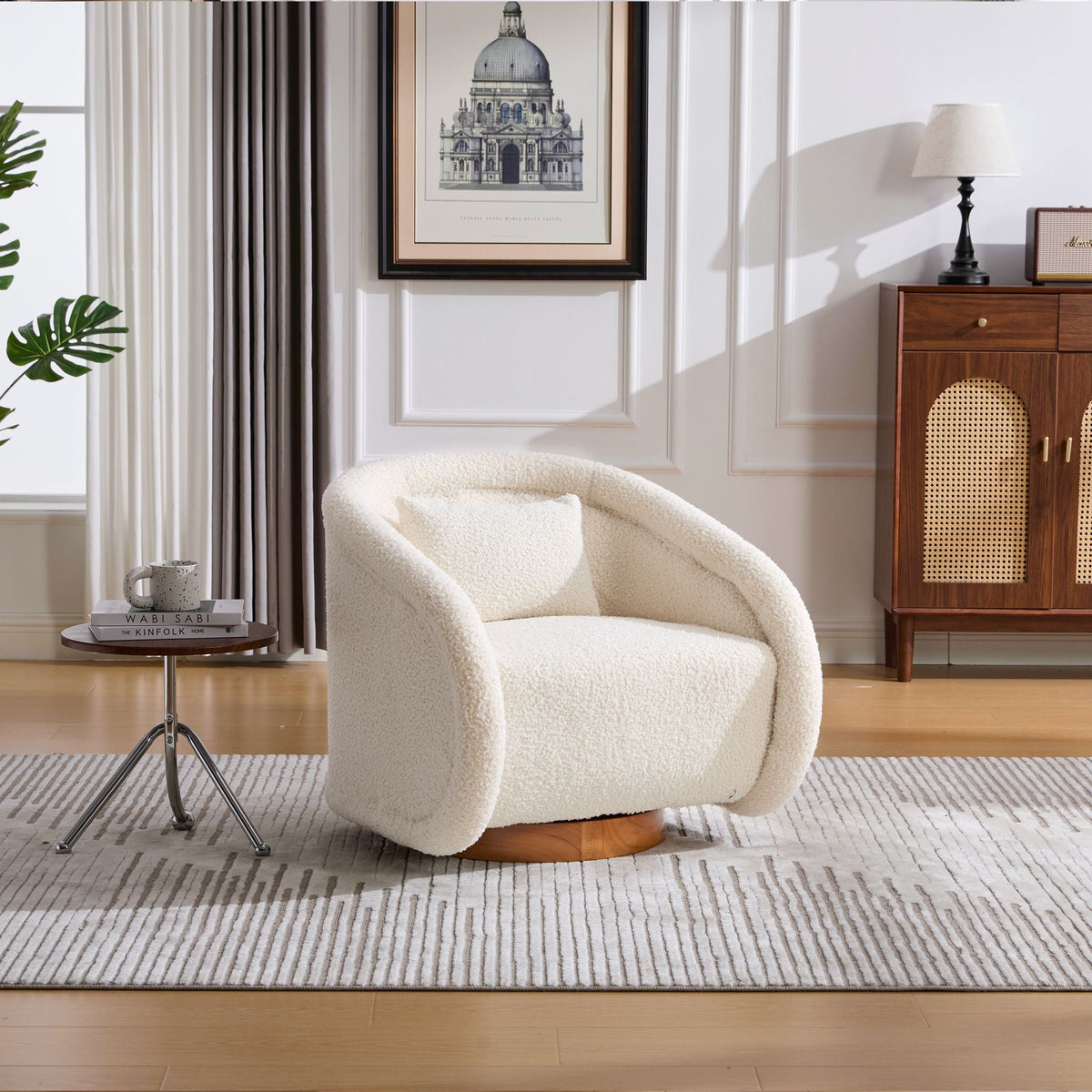 Swivel Accent Chair With 360 Degree Rotating