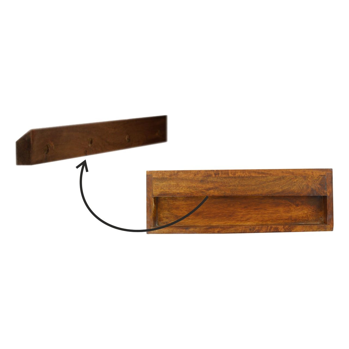 Floating Bedside Table - Chestnut