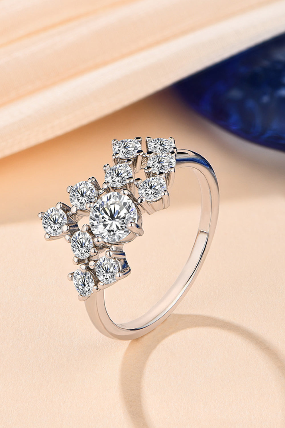 1.2 Carat Sparkala™ Platinum Over Pure Sterling Silver Ring