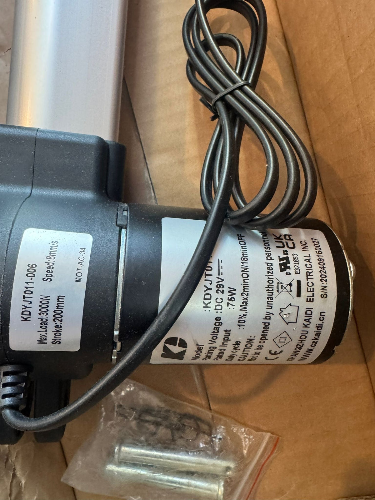 Open Box KDYJT011-006 Kaidi Linear Actuator Power Recliner Lift Chairs Motor Replacement