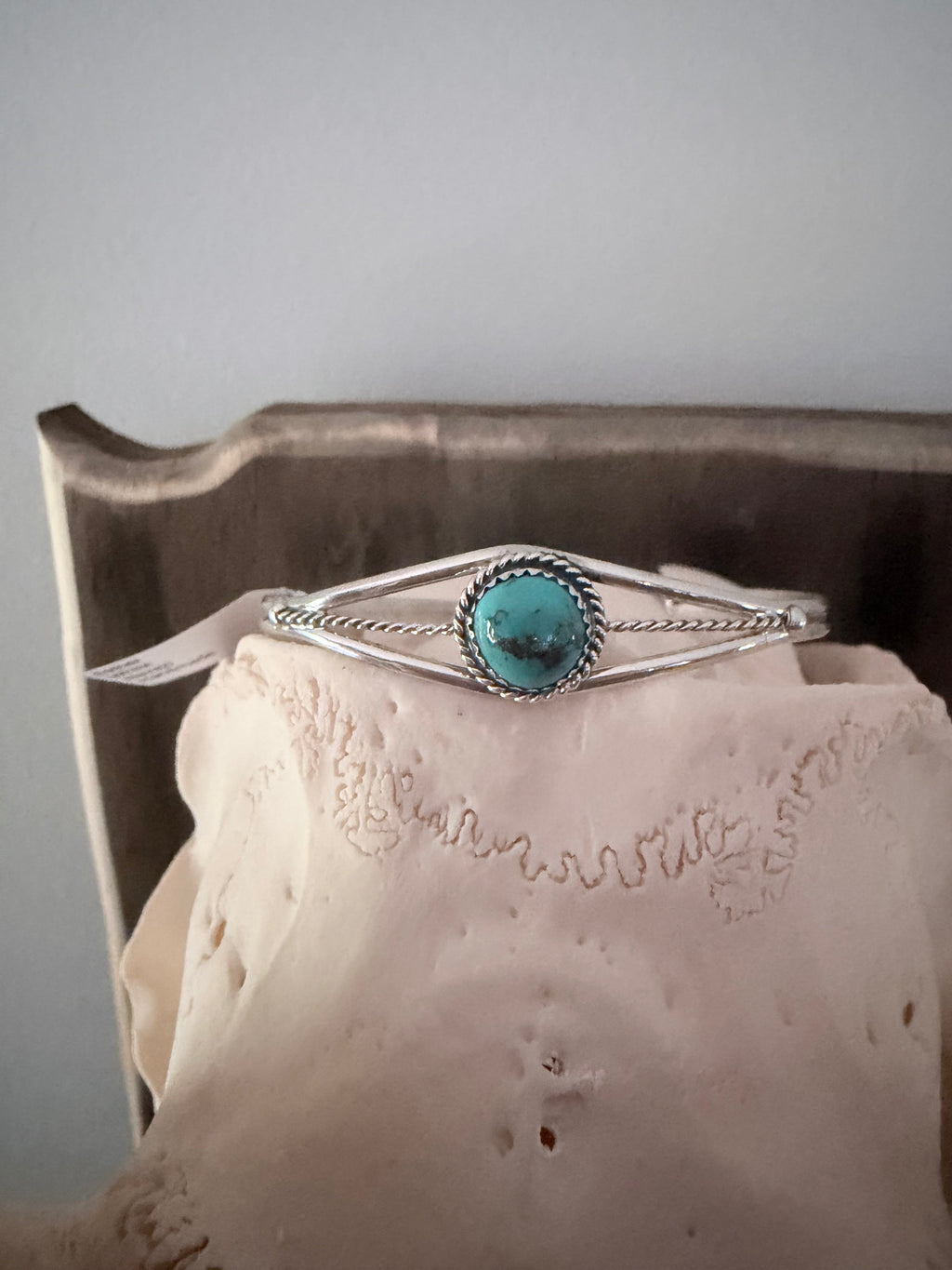 Native Made Esther White Kingman Cuff Bracelet