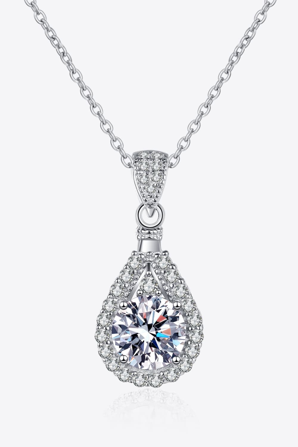2 Carat Flawless Sparkala™ Teardrop Pendant Necklace in Fine Sterling Silver