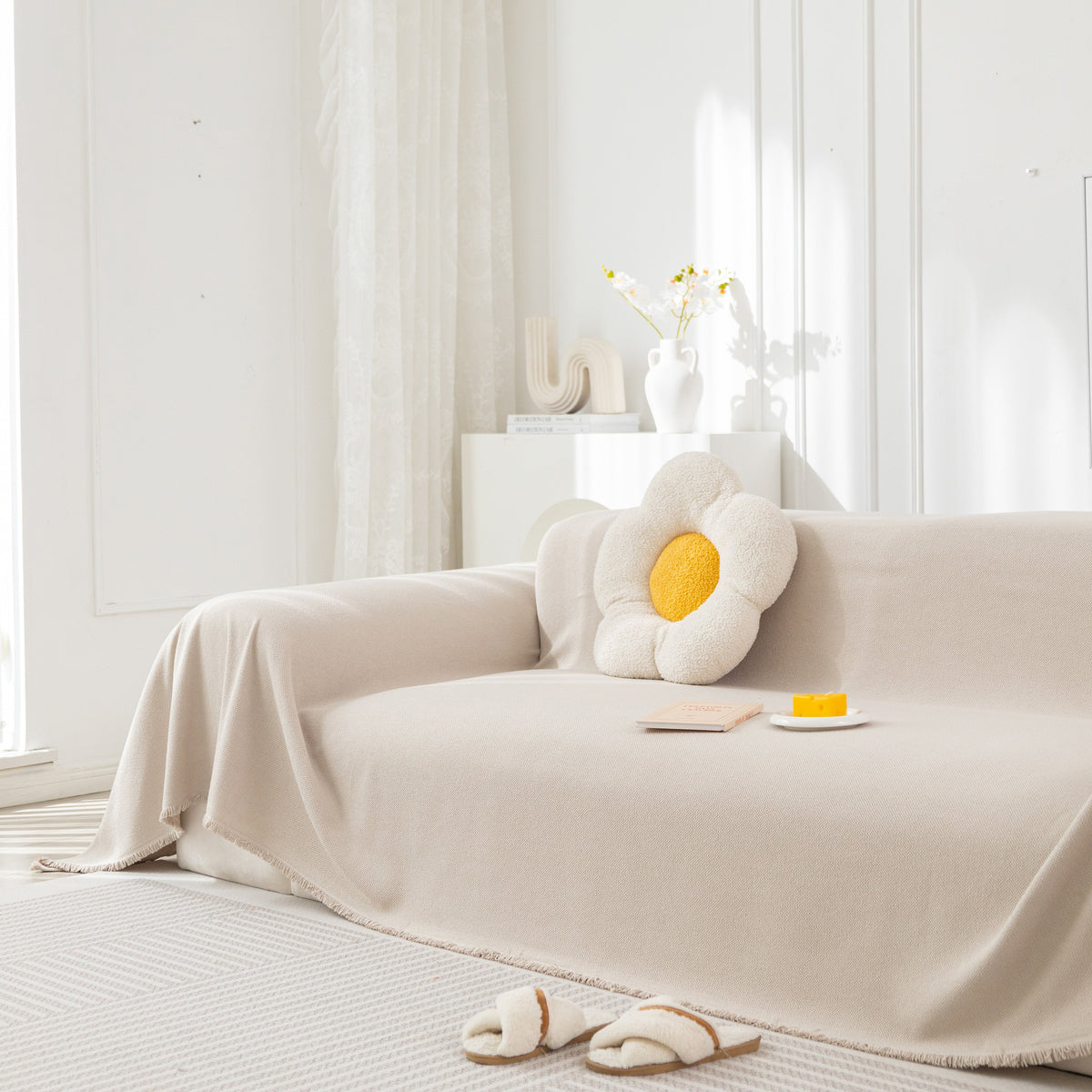High-Tech Fabric Splash-Resistant Pet Furniture Covers for Sectionals, Dustproof Blanket for Couch