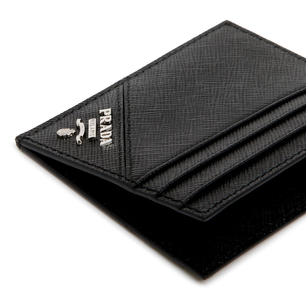PRADA Saffiano Leather Mini Card Holder