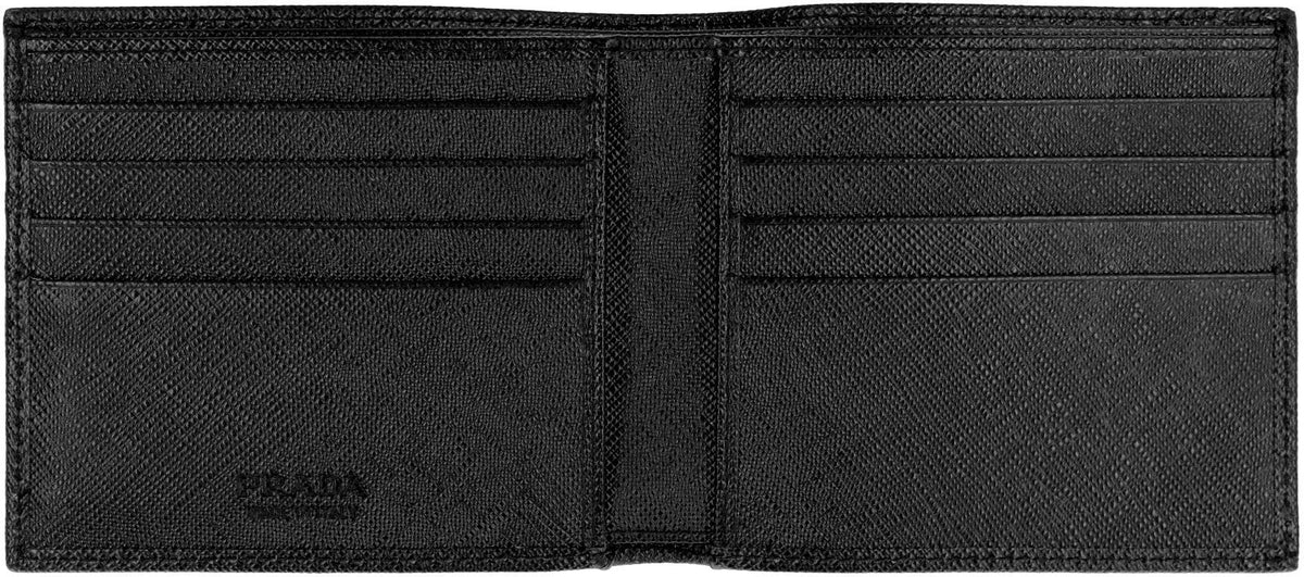 PRADA Mini Saffiano Logo Wallet