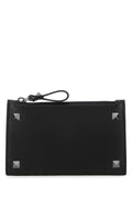 VALENTINO GARAVANI Mini Rockstud Leather Card Holder