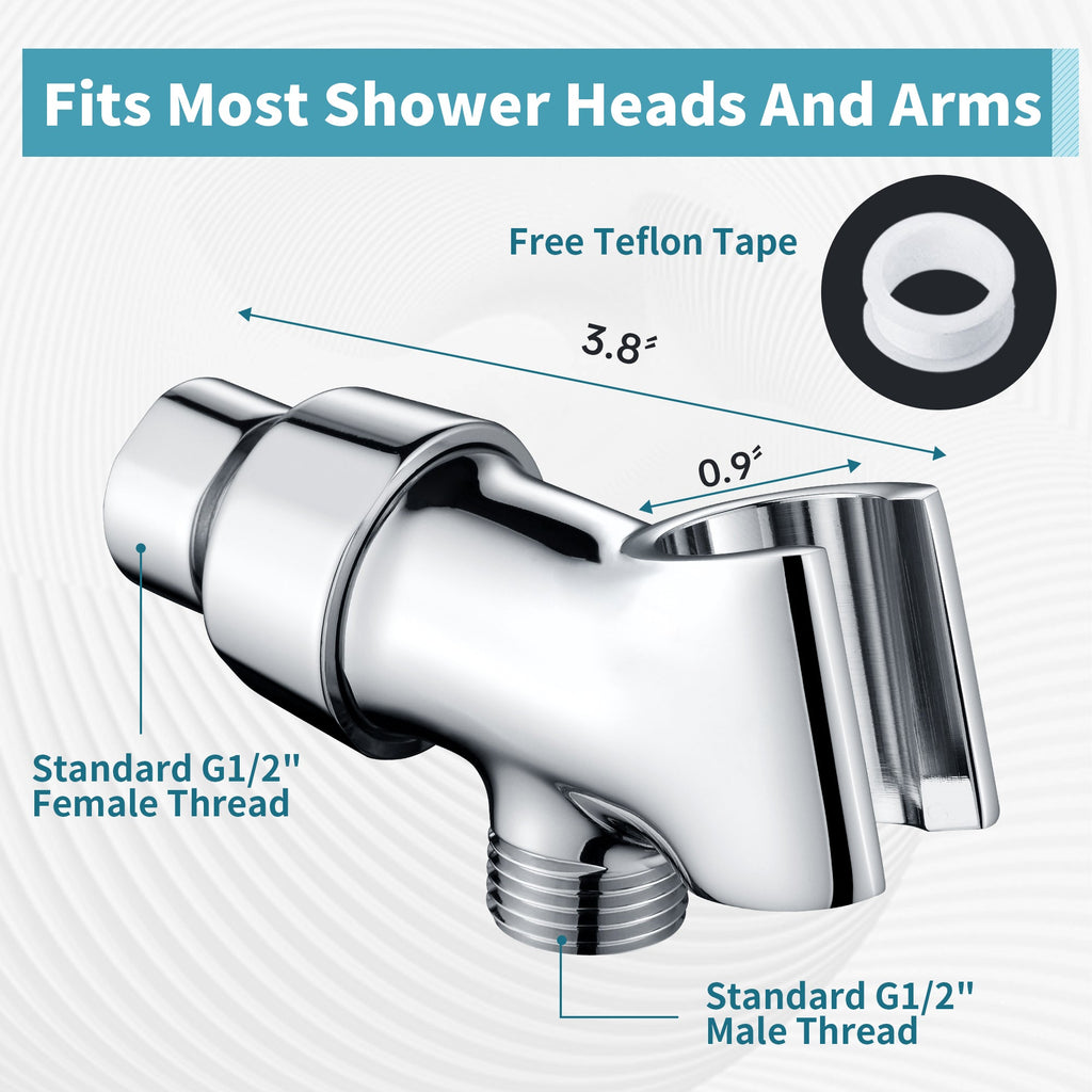 All Metal Shower Head Holder for Handheld Shower Head, Universal Bracket