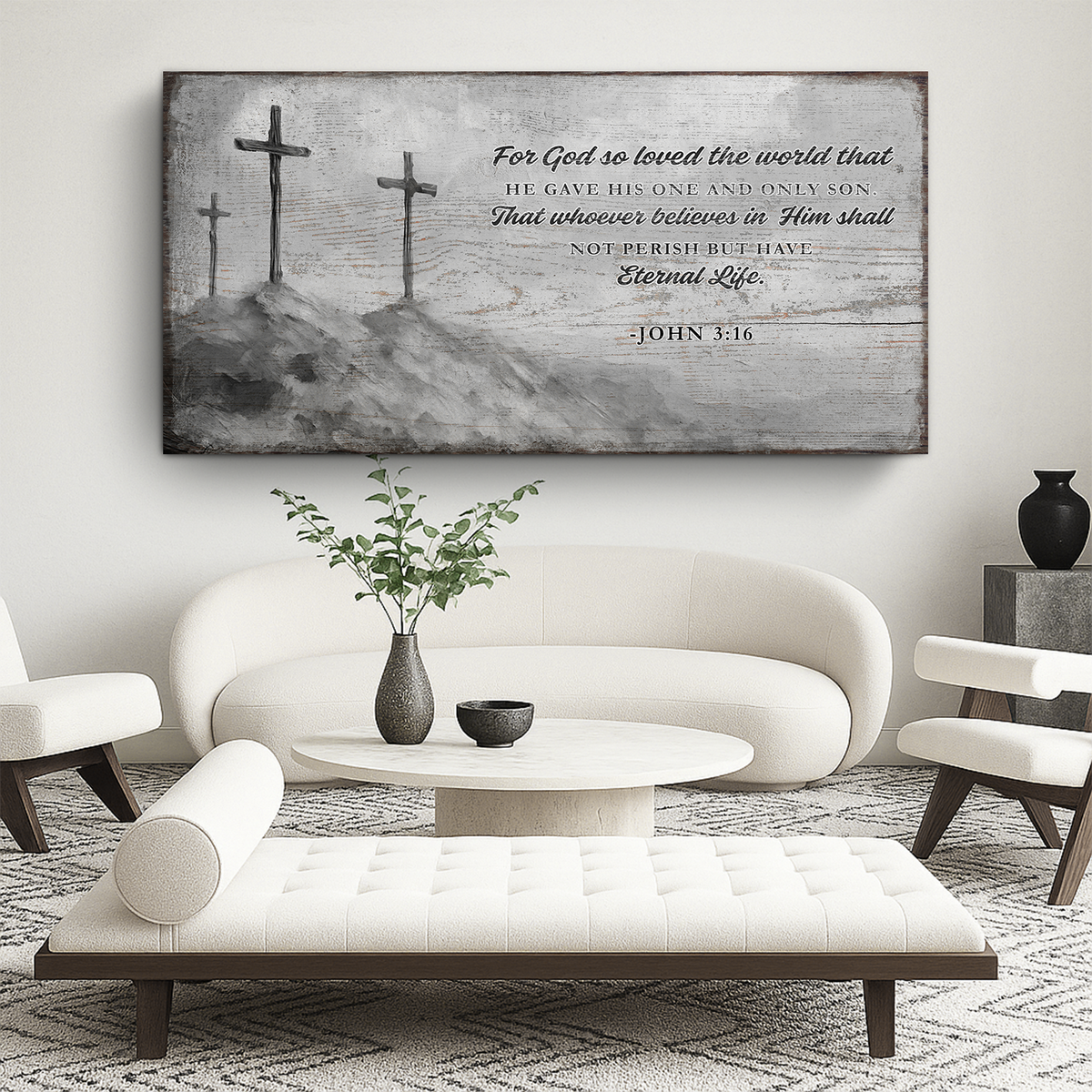 John 3:16: For God So Loved The World Faith Sign VIII