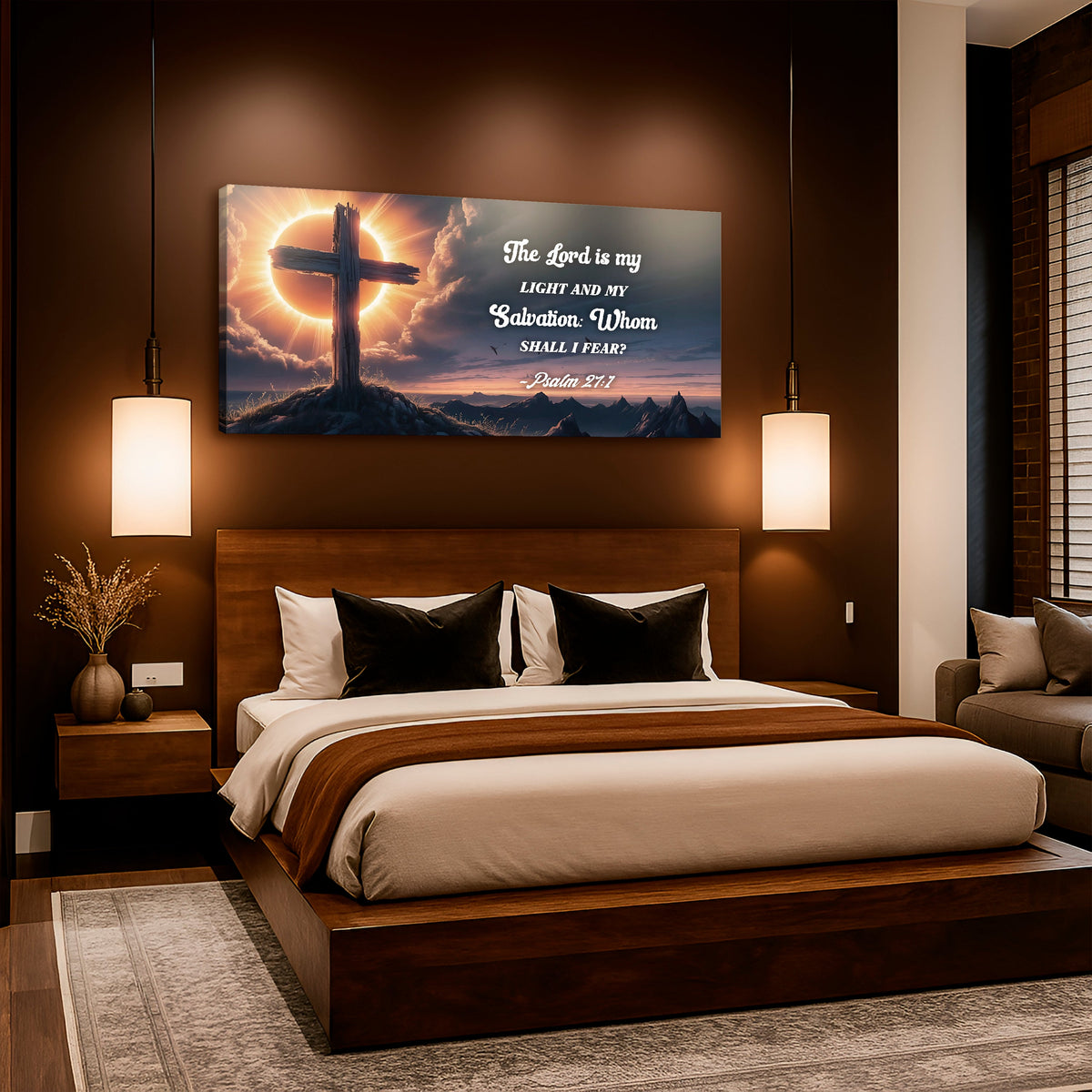 Psalm 27:1 - The Lord Is My Light and My Salvation Faith Sign
