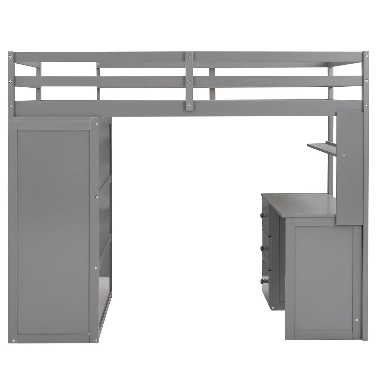 Loft Bed With Drawers, Desk, And Wardrobe