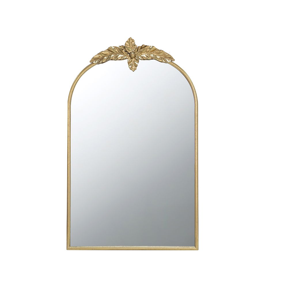 Arched Wall Mirror With Metal Frame, Wall Mirror For Living Room