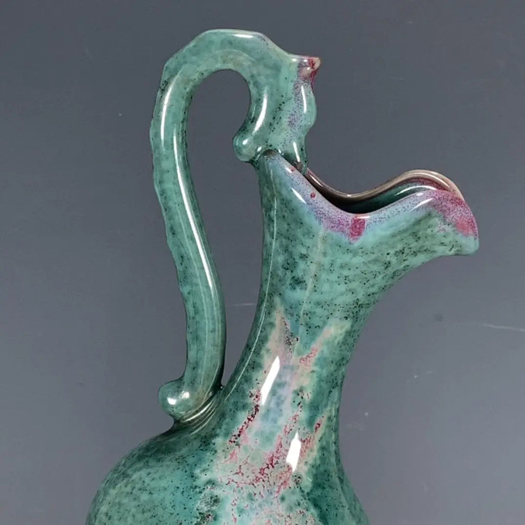 Porcelain Jun Glaze Dragon Head Vase – Bottle Shape