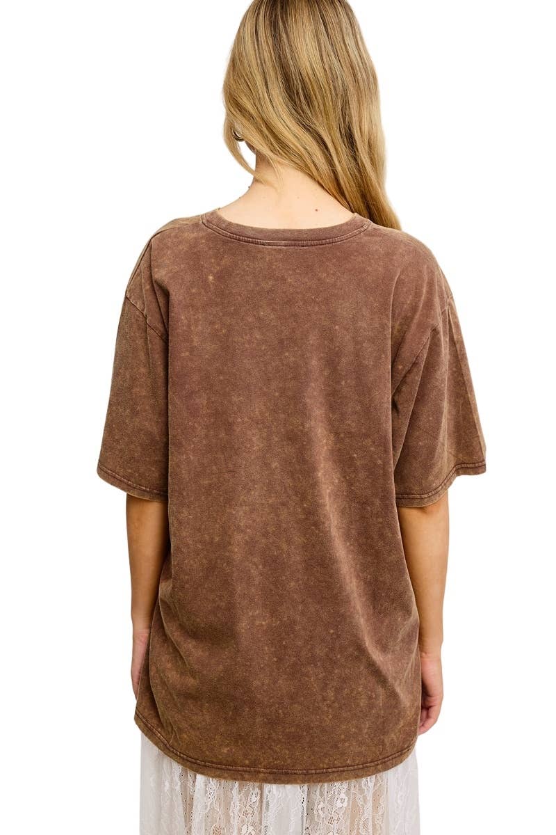 PUFF' Cowboy Western Graphic S/S Washed Boyfriend Tee