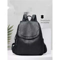 Women's Simple Travel Soft Leather Outdoor Backpack