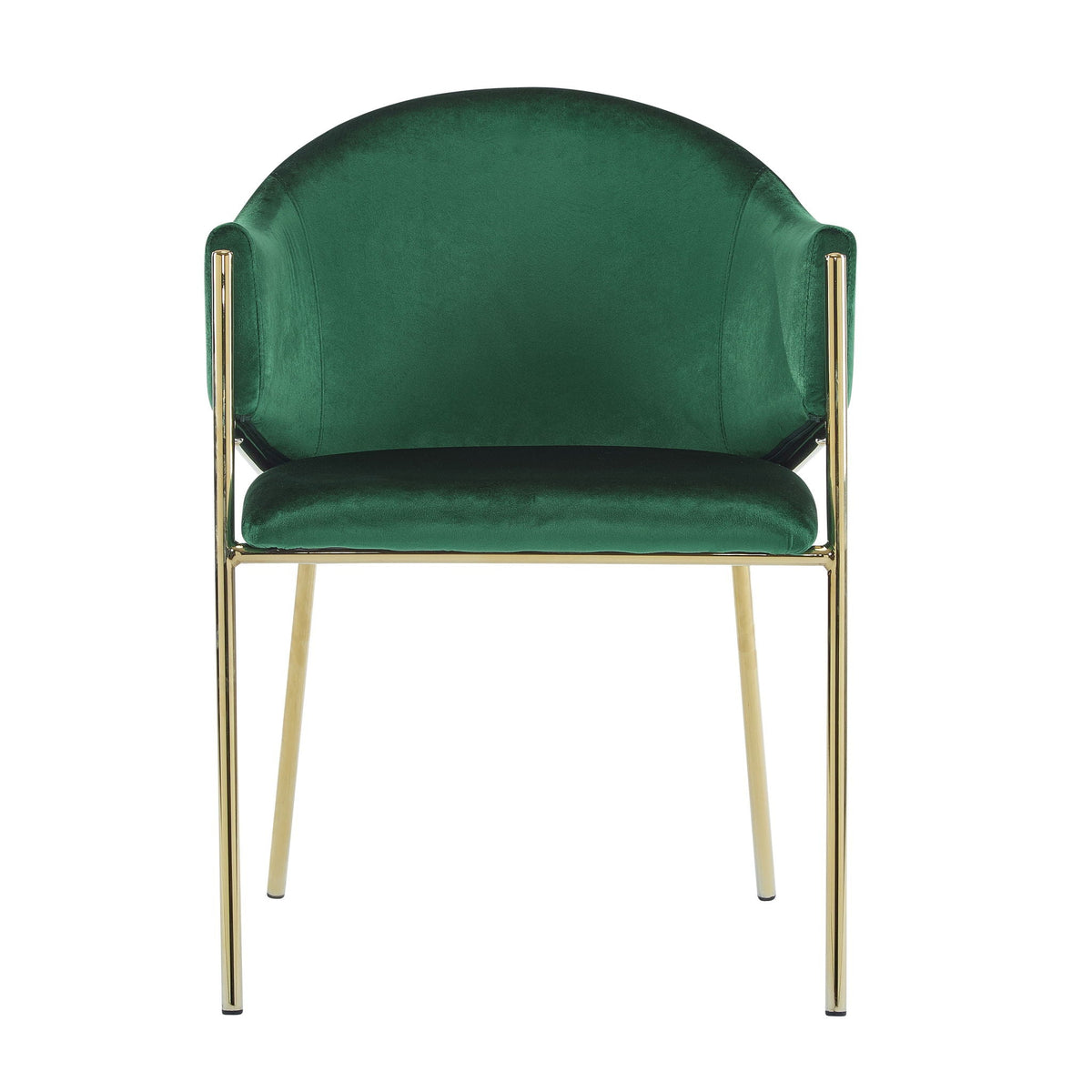 Modern Upholstered Dining Chair With Plush Velvet and Metal Frame