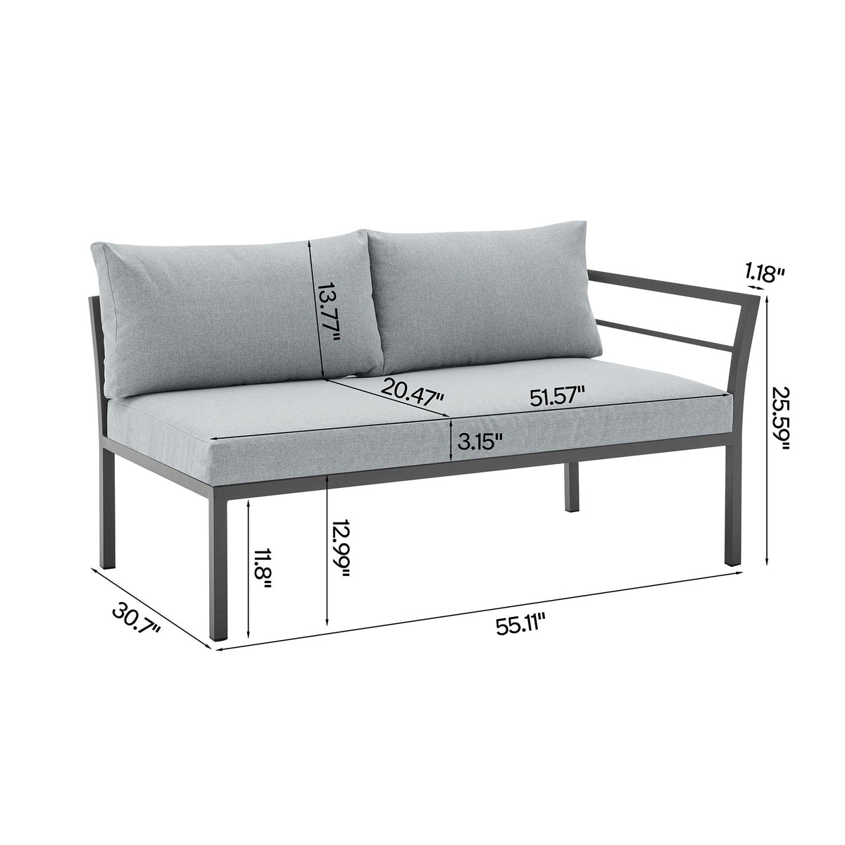 Sunnyside - 5 Piece Outdoor Conversation Set