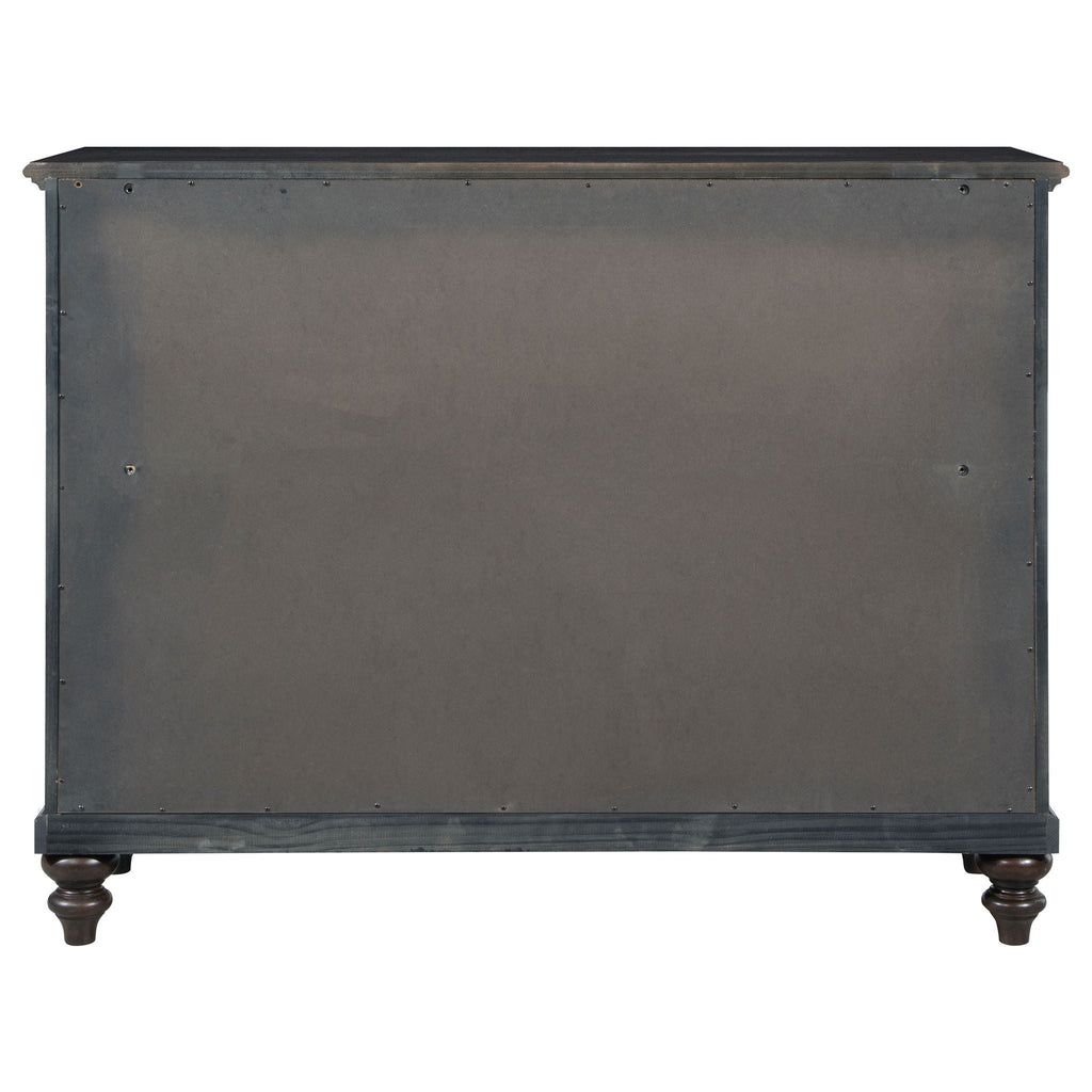 Berwick - 8 Drawer Dresser Cabinet With Felt Lined Drawers - Dark Oak