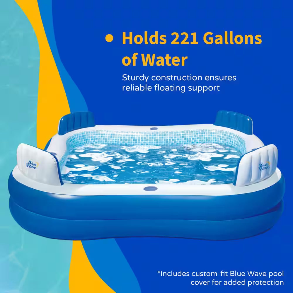 Premier 88 In. X 88 In. Square, 26 In. D Inflatable Pool with Cover