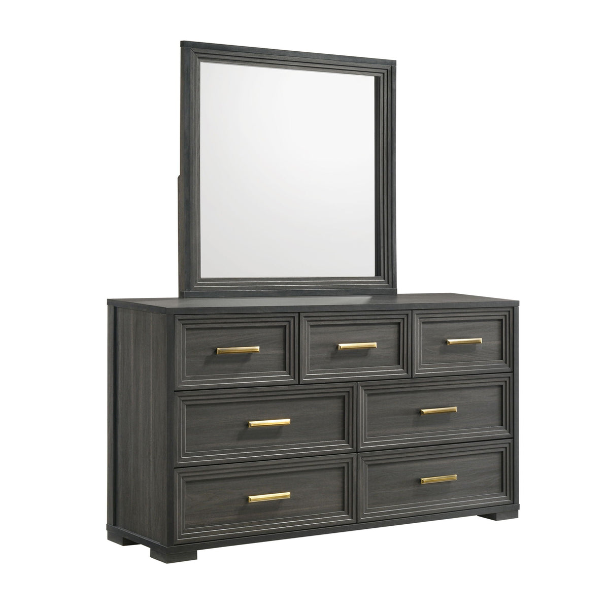 Colorado - Square Mirror (Dresser Not Included) - Charcoal