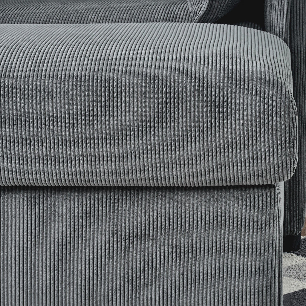 Comfy Oversized Chaise Lounge Chair With Ottoman And Storage