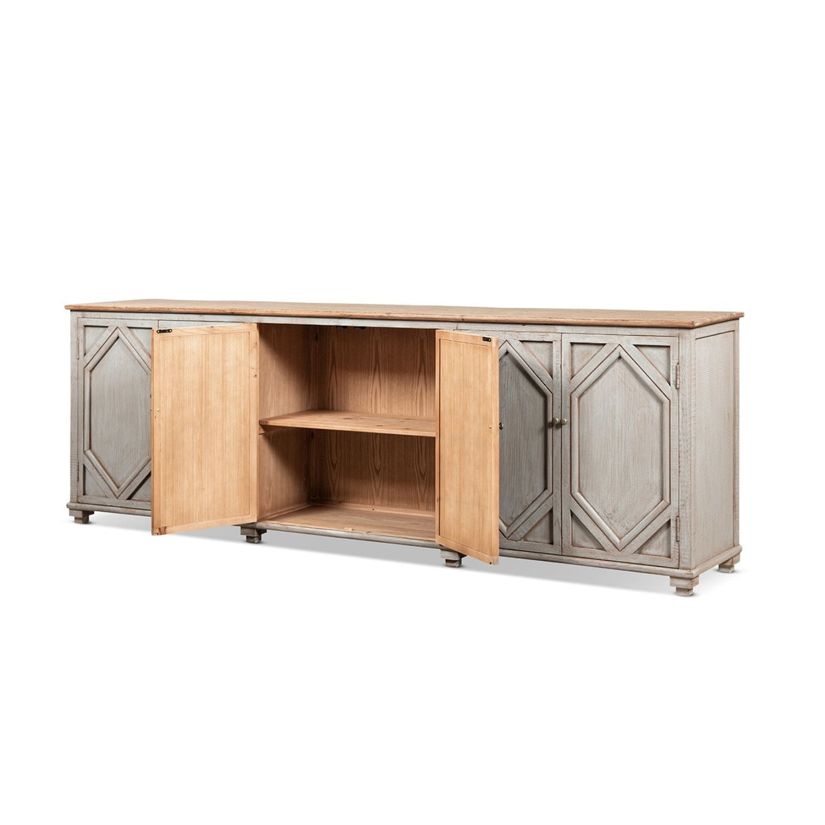 Colette - 6 Door Cabinet Sideboard - Brown