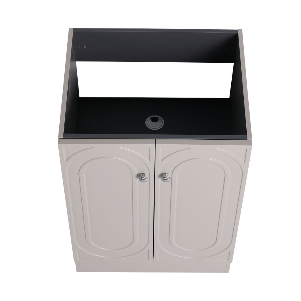 Contemporary Freestanding Bathroom Vanity With Resin Sink & Soft-Close Cabinet Doors