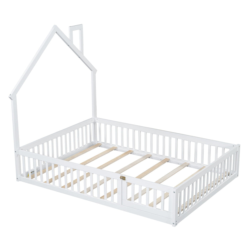 House Platform Bed With Guardrail