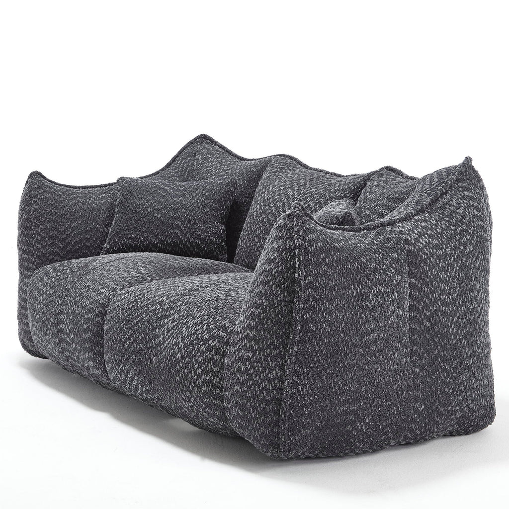 Comfortable Dual Beanbag Chair With High Resilience Foam Core For 2 People