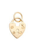 Heart Locket Charm in Shiny Gold