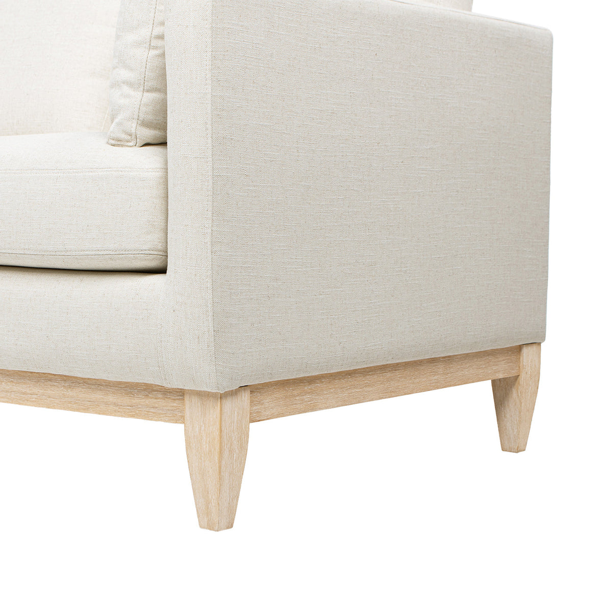 Knox 84' Modern Farmhouse Sofa, Flax White Linen