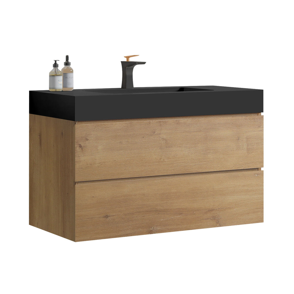 Alice Natural Oak Bathroom Vanity With Sink