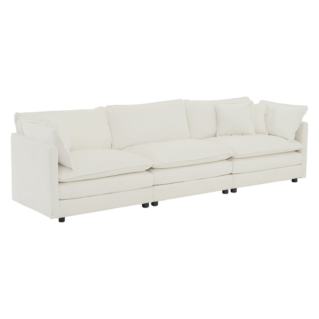Sofa Set of 2 Chenille Couch, 2+3 Seater Sofa Set Deep Seat Sofa