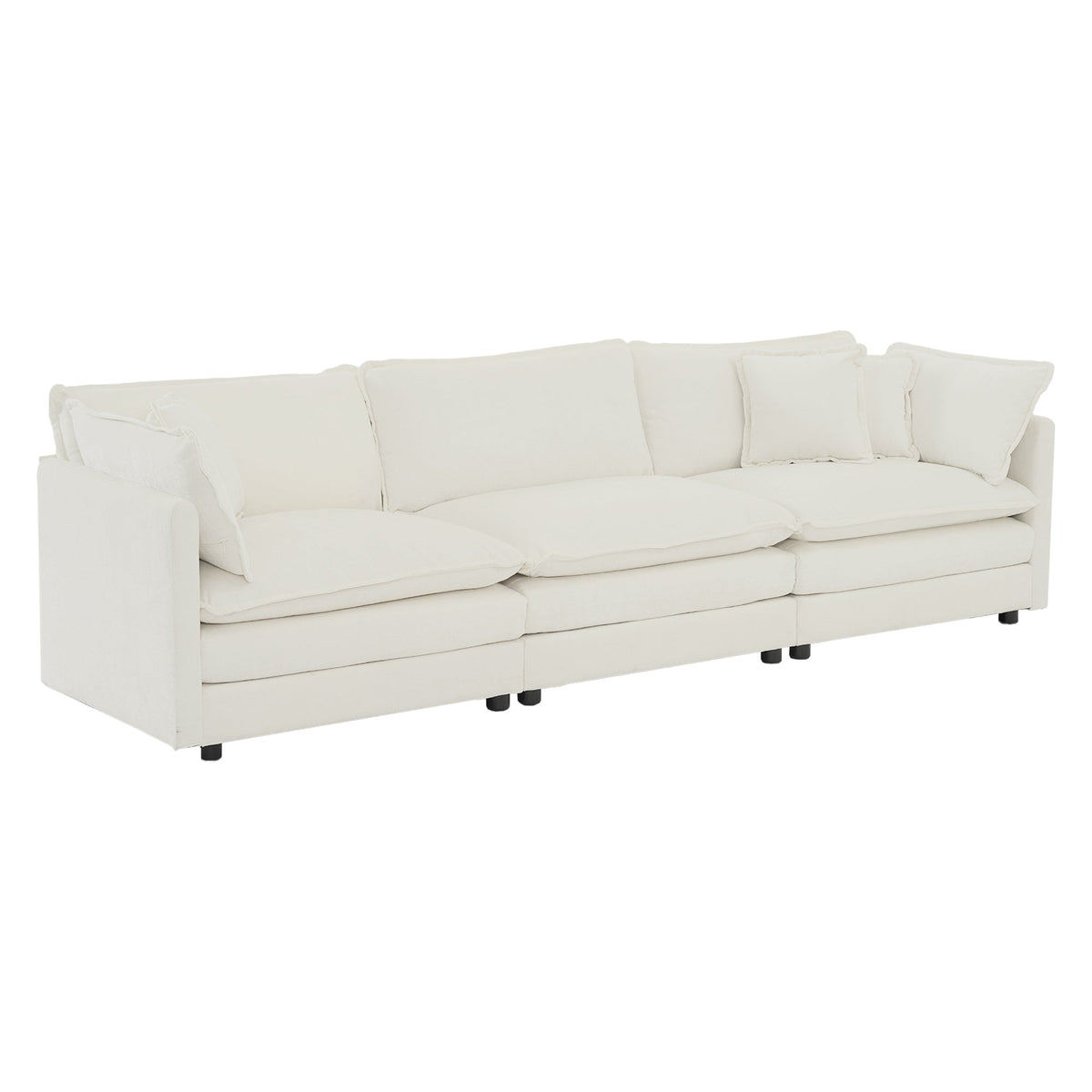 Sofa Set of 2 Chenille Couch, 2+3 Seater Sofa Set Deep Seat Sofa