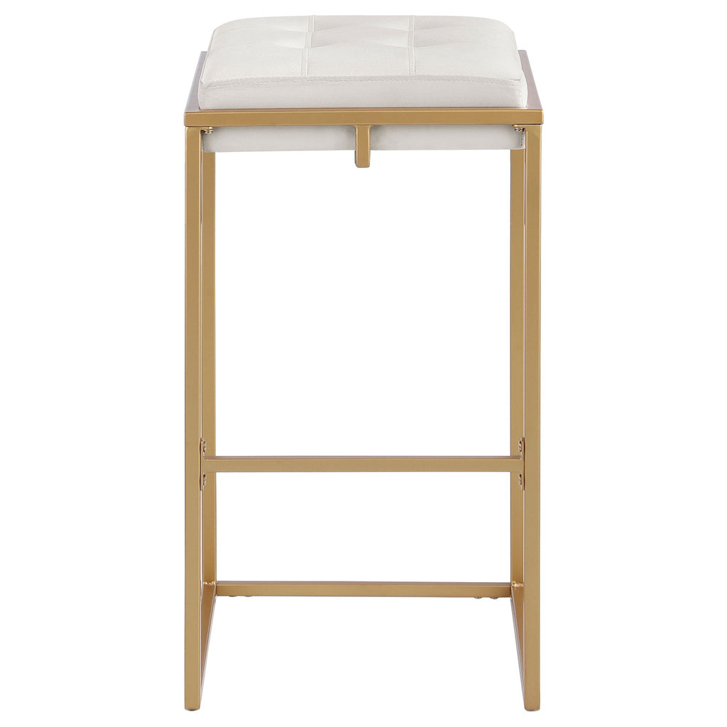 Soccoro - Square Tufted Cushion Stools (Set of 2) - Beige