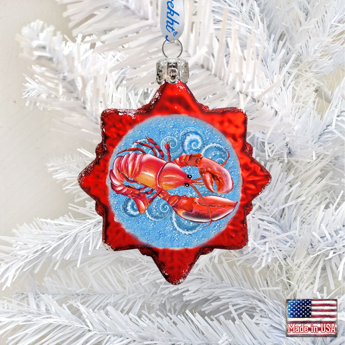 Lobster Mercury Glass Ornament by G. DeBrekht - Coastal Holiday Decor - 776280